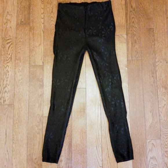 H&M Black Floral Print Dress Pants - Women's US/UK 2 - Picture 4 of 7